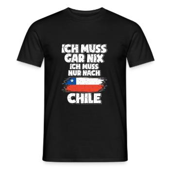 Chile - Männer T-Shirt - Schwarz - Vorne - AI Model Male 178 light (178cm)