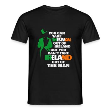 Irlande - T-shirt homme - noir - Devant - AI Model Male 178 light (178cm)