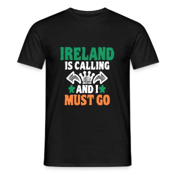Irlande - T-shirt homme - noir - Devant - AI Model Male 178 light (178cm)