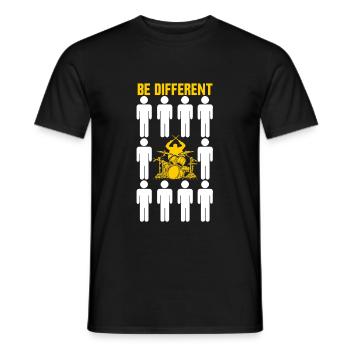 Schlagzeug Schlagzeuger Drummer Geschenk - Männer T-Shirt - Schwarz - Vorne - AI Model Male 178 light (178cm)