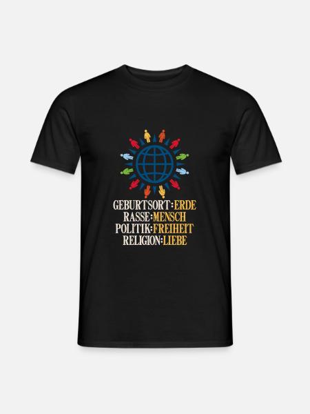 Racism Peace Peace Quote Gift - Men's T-Shirt - black