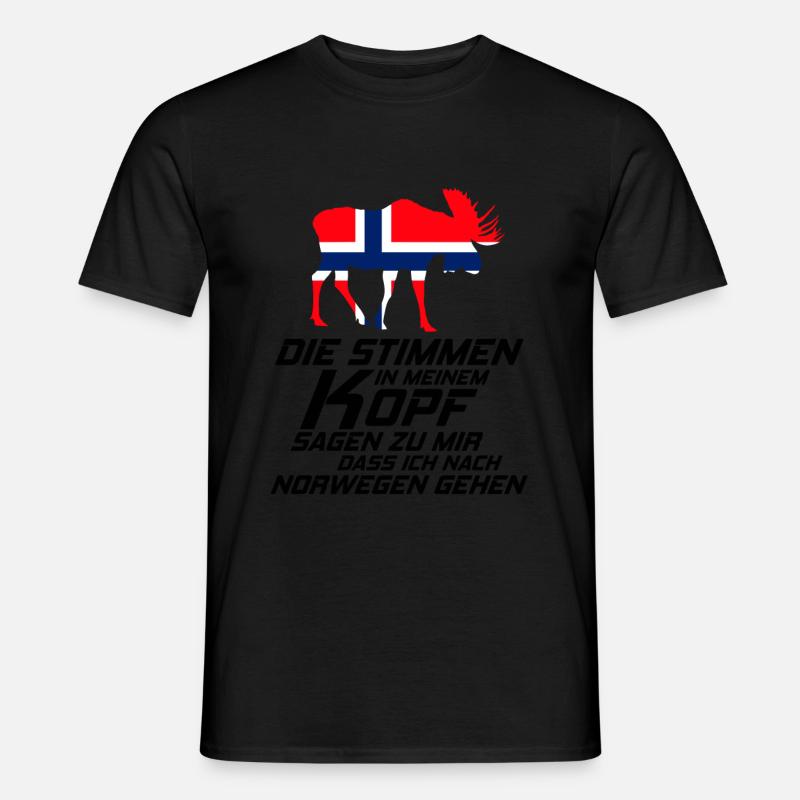 Norwegen - Männer T-Shirt - Schwarz