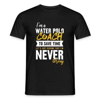 water polo - Men's T-Shirt - black - Front - AI Model Male 178 light (178cm)