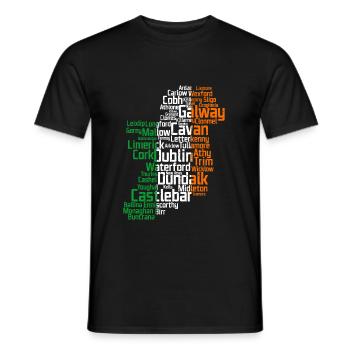 Ireland - Men's T-Shirt - black - Front - AI Model Male 178 light (178cm)