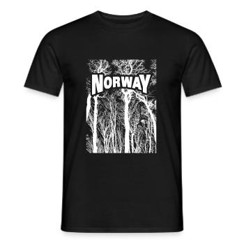 Norway - Men's T-Shirt - black - Front - AI Model Male 178 light (178cm)