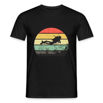 plongée - T-shirt homme - noir - Devant - AI Model Male 178 light (178cm)