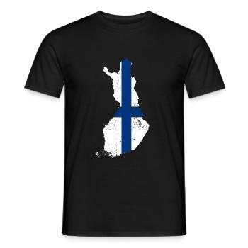 Finnland - Männer T-Shirt - Schwarz - Vorne - AI Model Male 178 light (178cm)