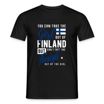 Finlande - T-shirt homme - noir - Devant - AI Model Male 178 light (178cm)