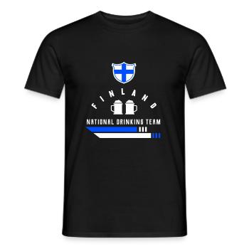 Finland - Men's T-Shirt - black - Front - AI Model Male 178 light (178cm)