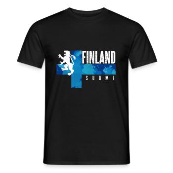 Finnland - Männer T-Shirt - Schwarz - Vorne - AI Model Male 178 light (178cm)