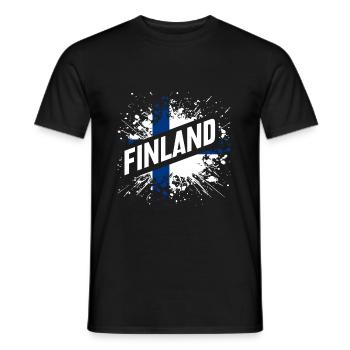 Finland - Men's T-Shirt - black - Front - AI Model Male 178 light (178cm)
