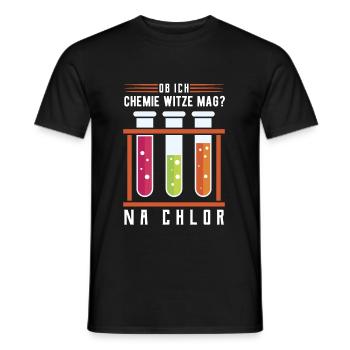 chemistry - Men's T-Shirt - black - Front - AI Model Male 178 light (178cm)