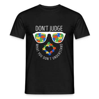 autism - Men's T-Shirt - black - Front - AI Model Male 178 light (178cm)