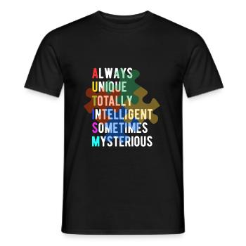 autism - Men's T-Shirt - black - Front - AI Model Male 178 light (178cm)