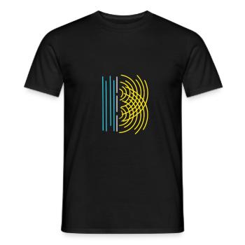 Physics study science physicist gift teaching - Men's T-Shirt - black - Front - AI Model Male 178 light (178cm)