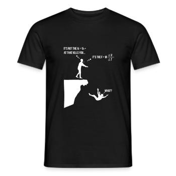 Physics study science physicist gift teaching - Men's T-Shirt - black - Front - AI Model Male 178 light (178cm)