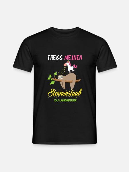 Faultier - Männer T-Shirt - Schwarz