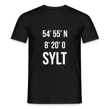 Sylt - Männer T-Shirt - Schwarz - Vorne - AI Model Male 178 light (178cm)