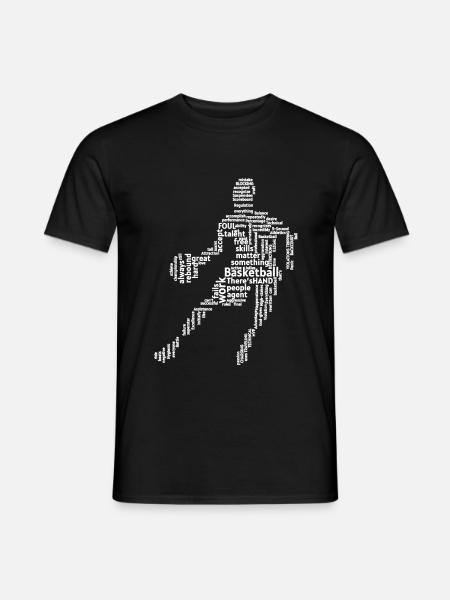 Basketball - Männer T-Shirt - Schwarz