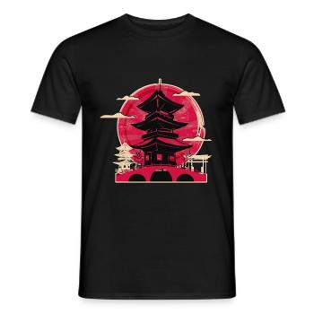 Japan - Männer T-Shirt - Schwarz - Vorne - AI Model Male 178 light (178cm)