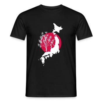 Japon - T-shirt homme - noir - Devant - AI Model Male 178 light (178cm)