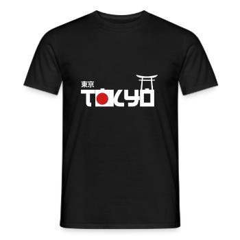 Japon - T-shirt homme - noir - Devant - AI Model Male 178 light (178cm)
