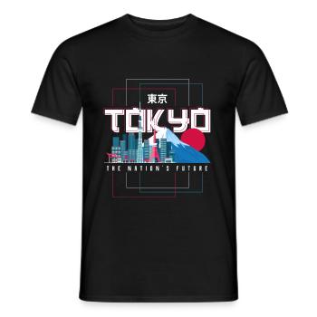 Japon - T-shirt homme - noir - Devant - AI Model Male 178 light (178cm)