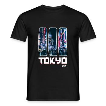 Japon - T-shirt homme - noir - Devant - AI Model Male 178 light (178cm)