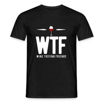 Du vin - T-shirt homme - noir - Devant - AI Model Male 178 light (178cm)