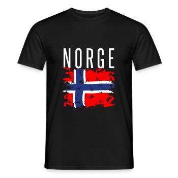 Norwegen - Männer T-Shirt - Schwarz - Vorne - AI Model Male 178 light (178cm)