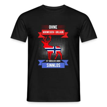 Norwegen - Männer T-Shirt - Schwarz - Vorne - AI Model Male 178 light (178cm)
