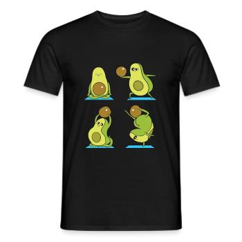 avocado - Men's T-Shirt - black - Front - AI Model Male 178 light (178cm)