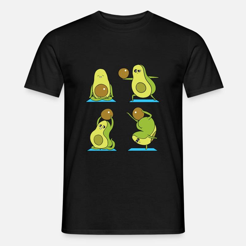 Avocado - Männer T-Shirt - Schwarz