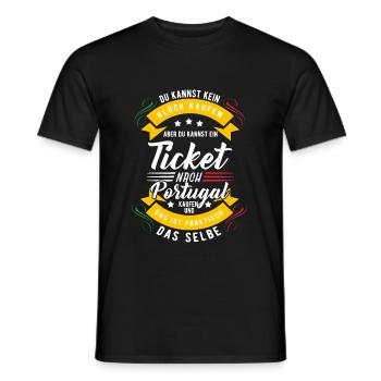 Portugal - Männer T-Shirt - Schwarz - Vorne - AI Model Male 178 light (178cm)
