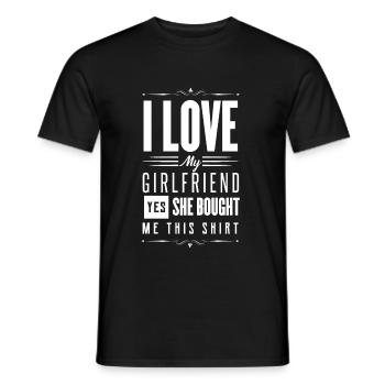 petite amie - T-shirt homme - noir - Devant - AI Model Male 178 light (178cm)