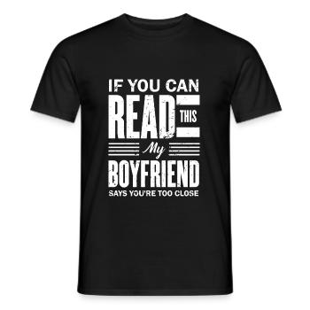 Copain copine couple drôle cadeau anniversaire - T-shirt homme - noir - Devant - AI Model Male 178 light (178cm)