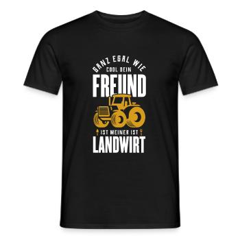 Copain copine couple agriculteur agriculteur cadeau naissance - T-shirt homme - noir - Devant - AI Model Male 178 light (178cm)