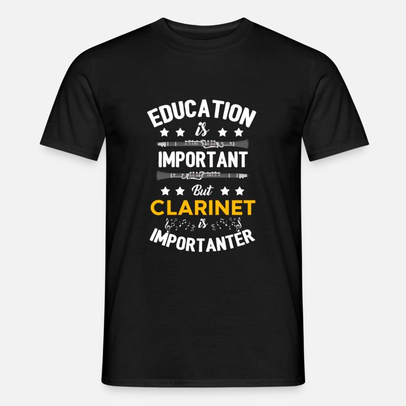 Klarinette - Männer T-Shirt - Schwarz