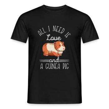 Cochon d'Inde - T-shirt homme - noir - Devant - AI Model Male 178 light (178cm)