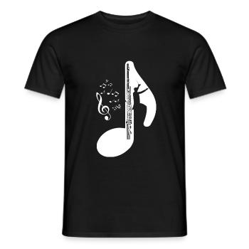 Flûte - T-shirt homme - noir - Devant - AI Model Male 178 light (178cm)