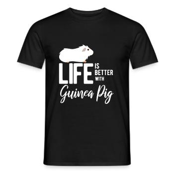 Cochon d'Inde - T-shirt homme - noir - Devant - AI Model Male 178 light (178cm)