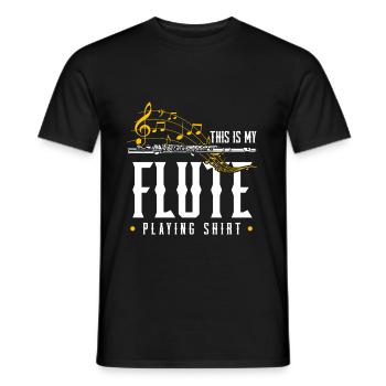 Flûte - T-shirt homme - noir - Devant - AI Model Male 178 light (178cm)