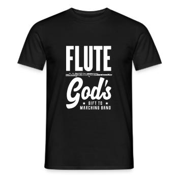Flûte - T-shirt homme - noir - Devant - AI Model Male 178 light (178cm)