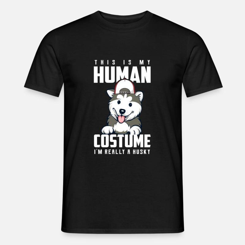 Husky - Männer T-Shirt - Schwarz