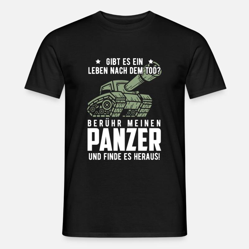 Panzer - Männer T-Shirt - Schwarz