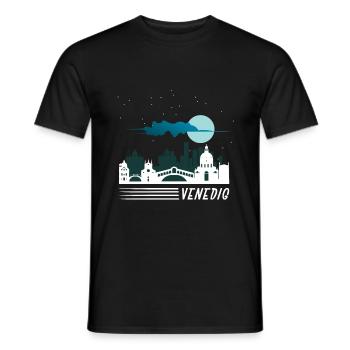 Venice - Men's T-Shirt - black - Front - AI Model Male 178 light (178cm)