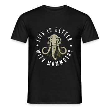 Mammoth - Men's T-Shirt - black - Front - AI Model Male 178 light (178cm)