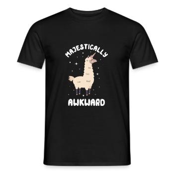 Llama Alpaca Alpaca funny gift Alpaca saying - Men's T-Shirt - black - Front - AI Model Male 178 light (178cm)