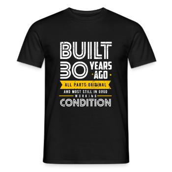30e anniversaire - T-shirt homme - noir - Devant - AI Model Male 178 light (178cm)