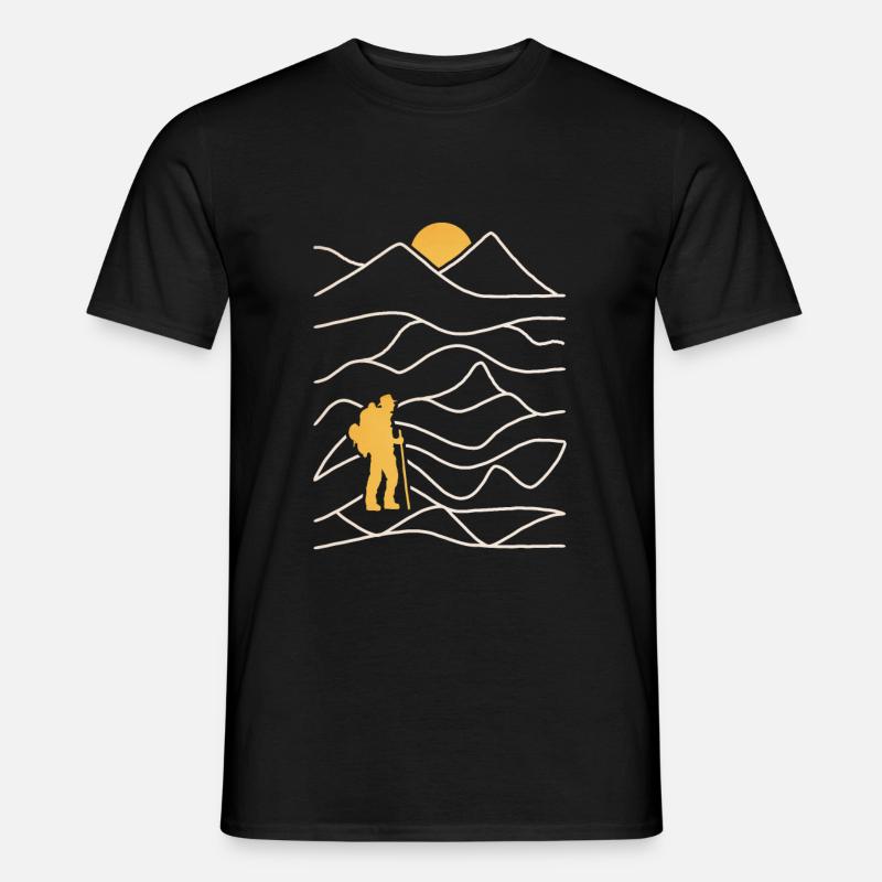 wandern - Männer T-Shirt - Schwarz